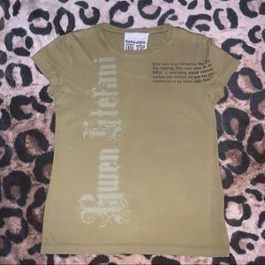 Harajuku Lovers Gwen Stefani Olive-Green T-Shirt M